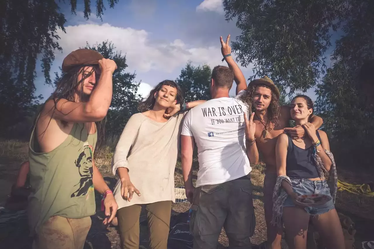 Hippies und das Woodstock Music Festival